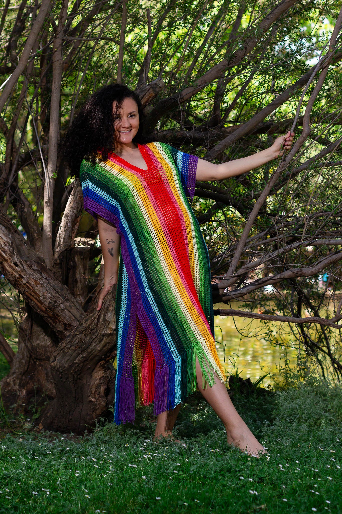 Vestido de playa boho para mujer en color blanco, ideal para el verano