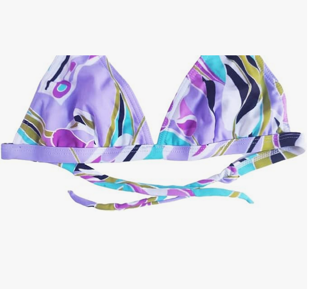Bikini brasileño triángulo NORDESTINA con estampado exclusivo, top con tirantes reforzados y corte favorecedor. Hecho con 85% poliéster y 15% elastano, forrado y no transparente.