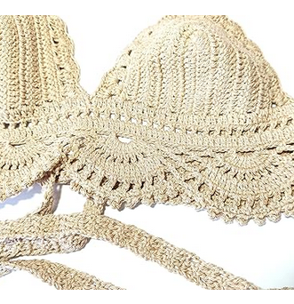 Top de crochet para mujer, estilo elegante con diseño de ganchillo, perfecto para la playa o piscina.