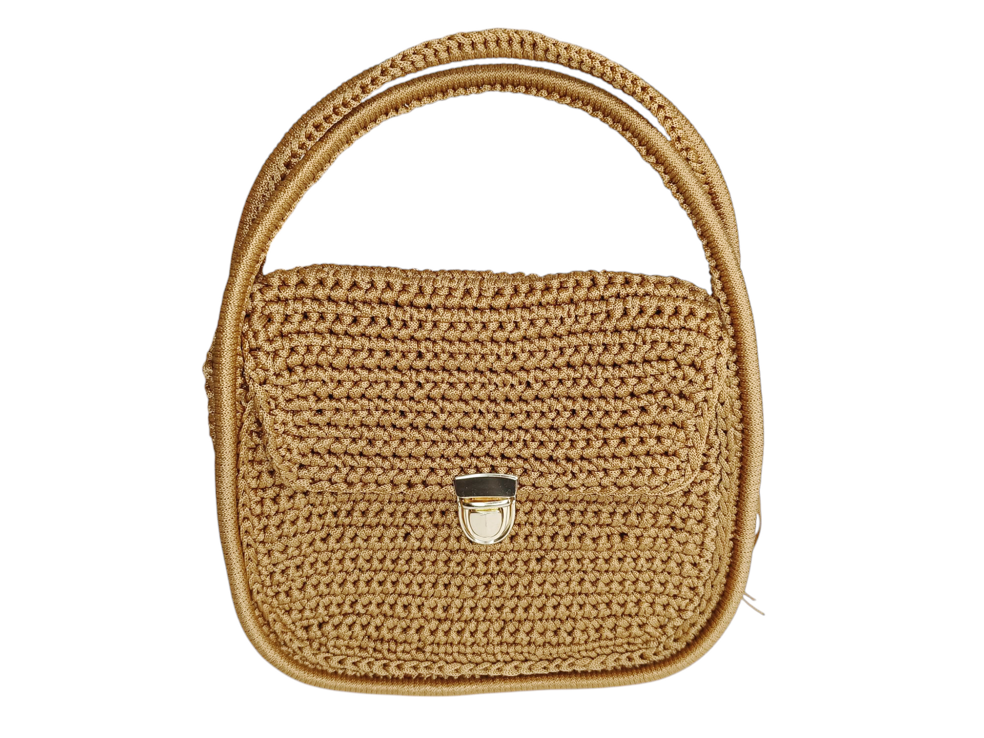 Bolso de Mano Hecho a Mano en Crochet, Estilo Boho Chic, disponible en Nordestina.es. Accesorio artesanal único