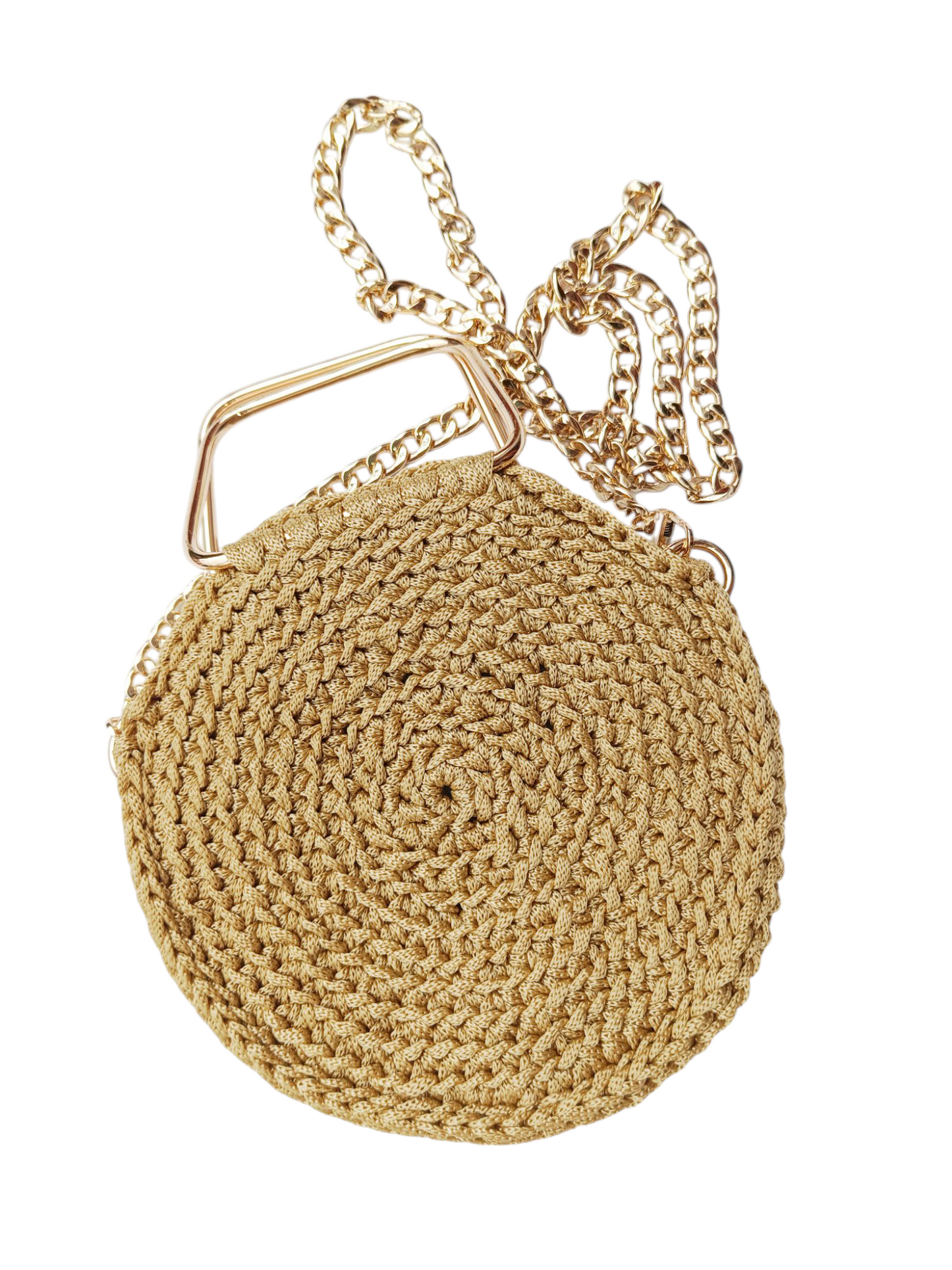 Bolso de Crochet Flor dorada
