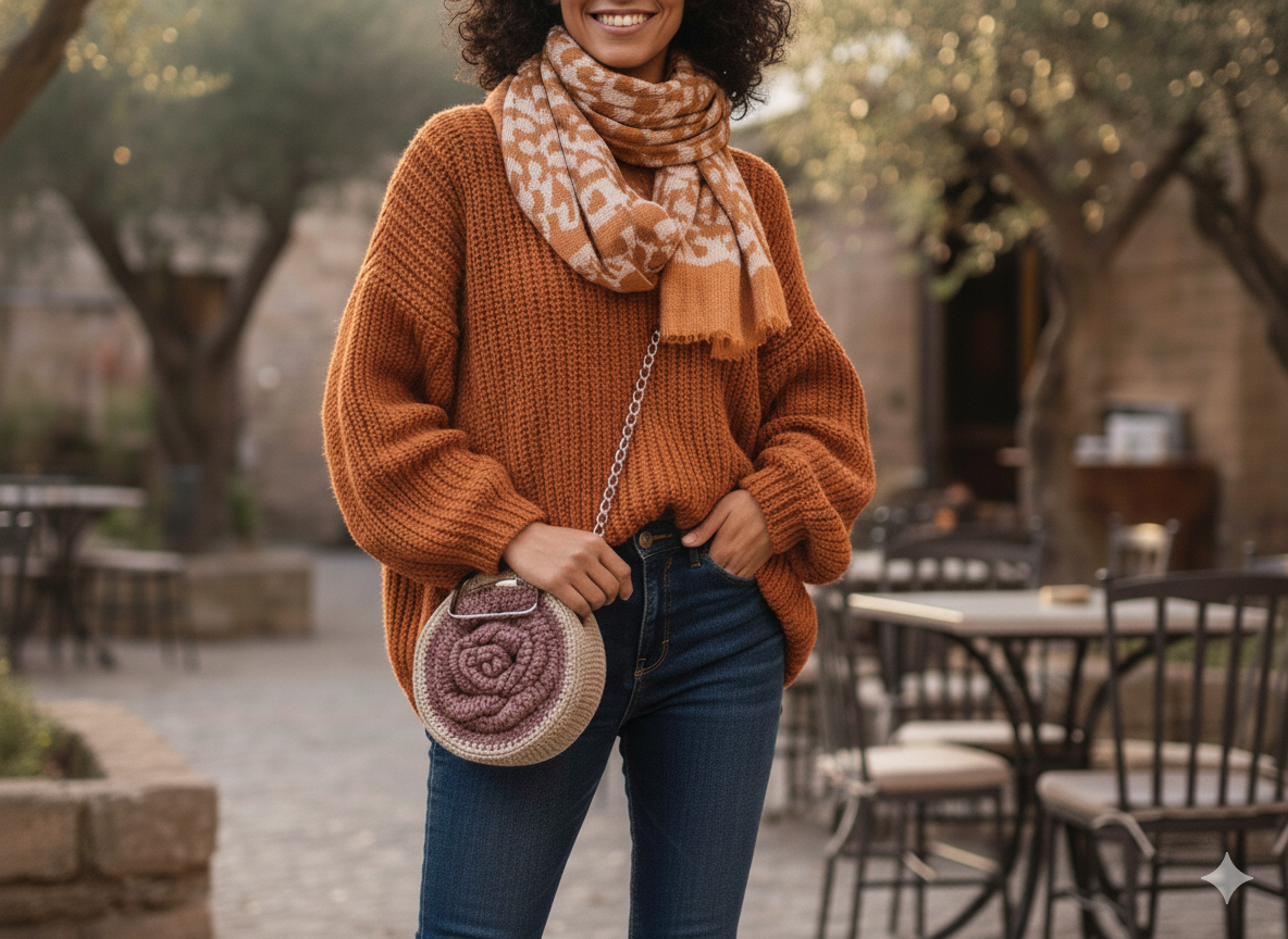 Bolso de Crochet morado