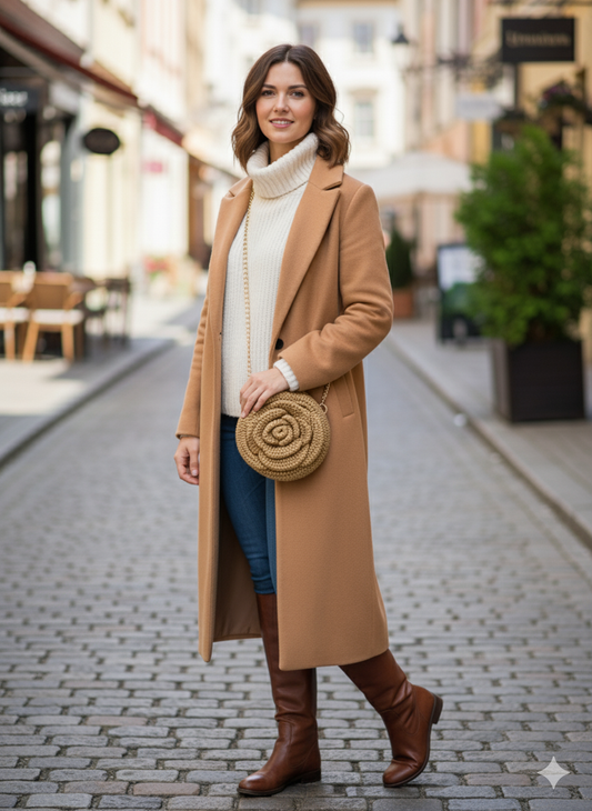 Bolso de Crochet Flor dorada