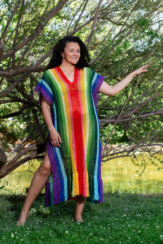 Vestido de playa boho para mujer en color blanco, ideal para el verano