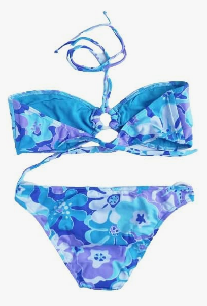 Bikini brasileño bandeau 2 piezas NORDESTINA, con abalorios exclusivos y ajuste ajustable. Hecho de 85% poliamida y 15% elastano, cómodo y sostenible.