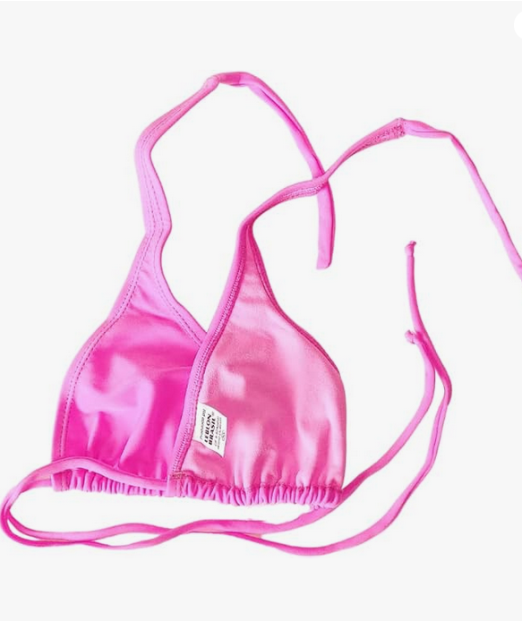 Bikini brasileño 2 piezas NORDESTINA con top triángulo y braguita de talle bajo, forrado y con ajuste personalizado. Hecho con 85% poliéster y 15% elastano, ideal para la playa.