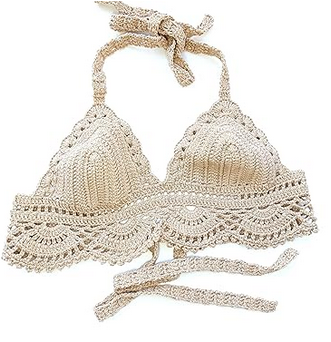 Top de crochet para mujer, estilo elegante con diseño de ganchillo, perfecto para la playa o piscina.